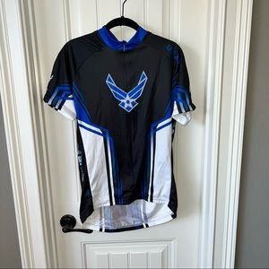 2 - Cycling Jerseys US Air Force Bright Neon Great Condition PRIMAL WEAR